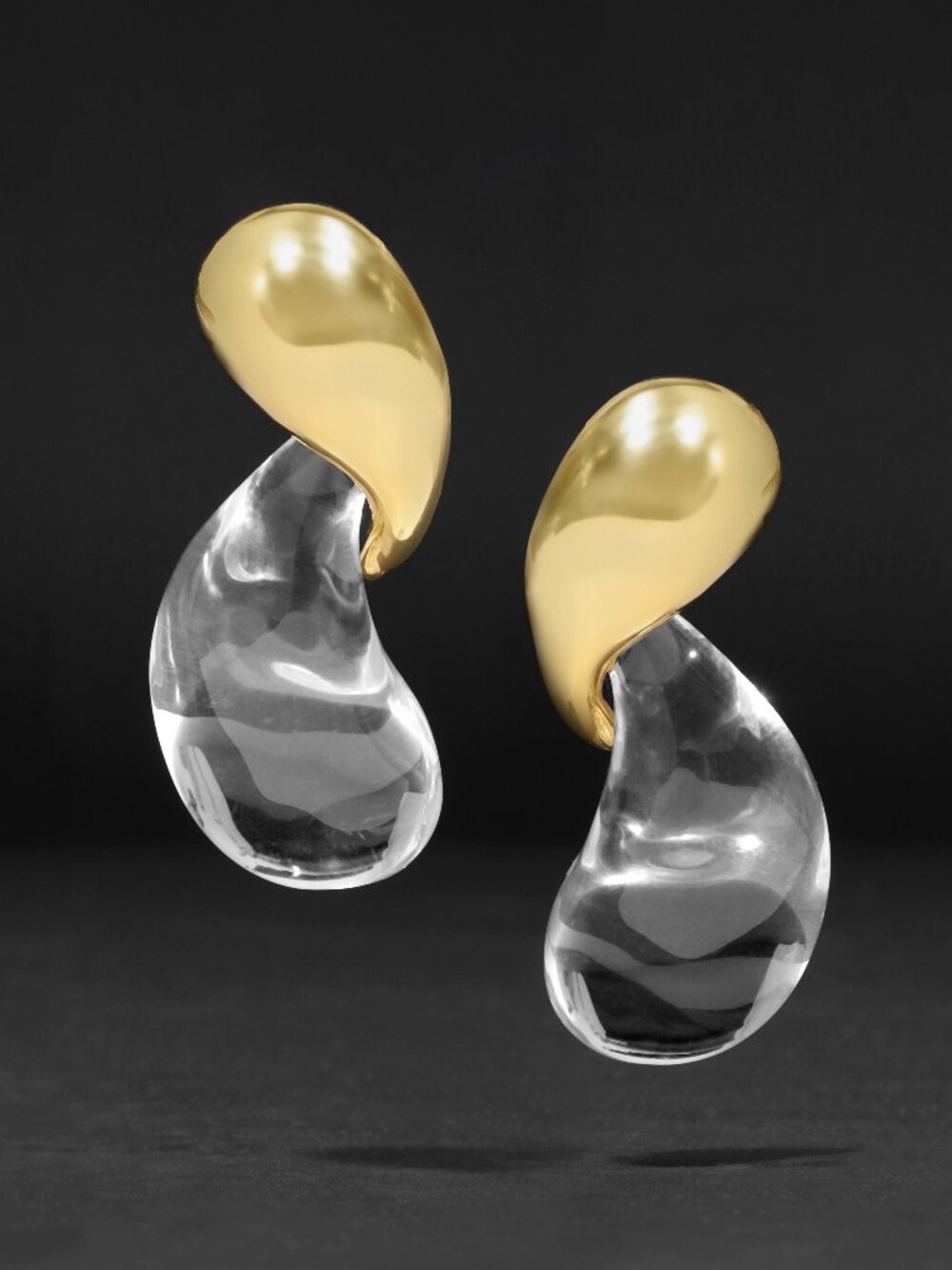 Alexis Bittar Liquid Lucite Modernist Earring
